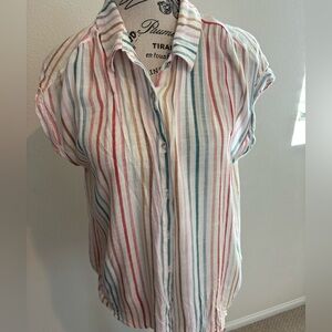BE COOL Multicolor Striped Button-Down Shirt